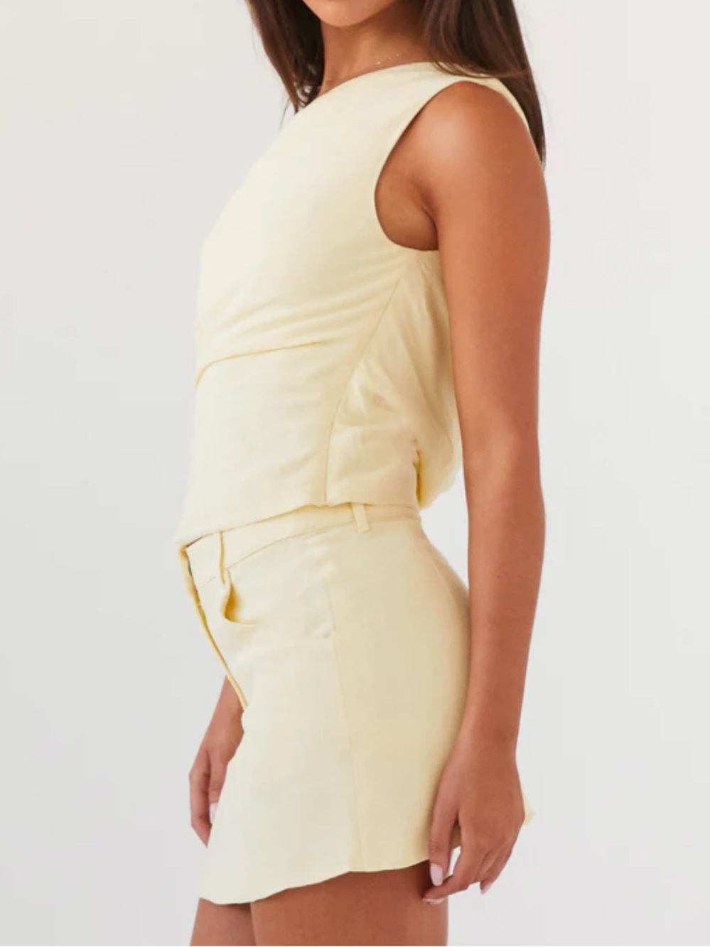 Peppermayo Marissa Linen One Shoulder Top - Yellow 0 - Picture 13 of 14